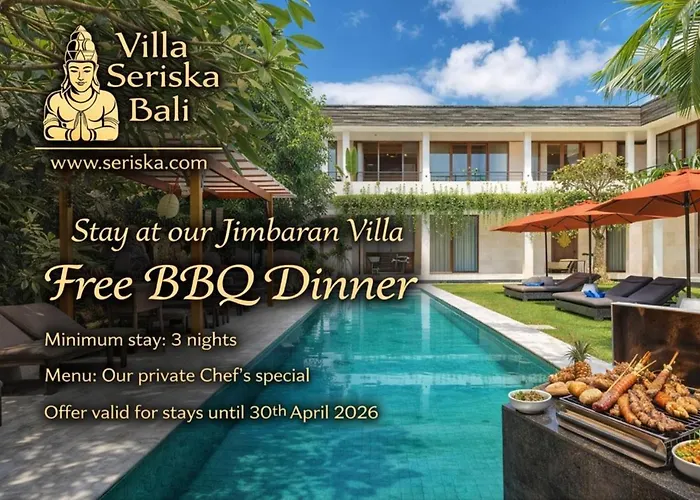 Villa Seriska Jimbaran - Spacious 5Br Private Pool Villa With Private Cook, Spa & Tour
